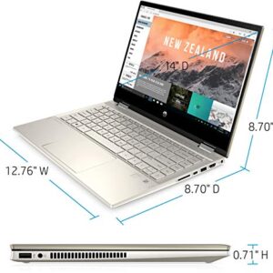 HP 2022 Newest Pavilion x360 2-in-1 Laptop, 12th gen Intel 10-Core i5-1235U, 14" FHD Touchscreen, 8GB DDR4 RAM, 512GB PCIe SSD, Backlit KB, Fingerprint Reader, Windows 11, broag 64GB Flash Stylus