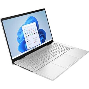 HP 2022 Newest Pavilion x360 2-in-1 Laptop, 12th gen Intel 10-Core i5-1235U, 14" FHD Touchscreen, 8GB DDR4 RAM, 512GB PCIe SSD, Backlit KB, Fingerprint Reader, Windows 11, broag 64GB Flash Stylus