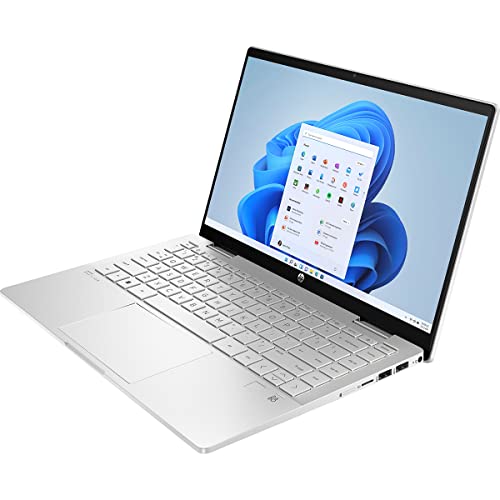 HP 2022 Newest Pavilion x360 2-in-1 Laptop, 12th gen Intel 10-Core i5-1235U, 14" FHD Touchscreen, 8GB DDR4 RAM, 512GB PCIe SSD, Backlit KB, Fingerprint Reader, Windows 11, broag 64GB Flash Stylus