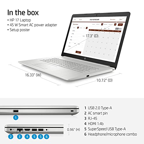 HP 17 Business Laptop Computer, 11th Gen Intel Core i5-1135G7, 17.3" FHD IPS Display, Windows 11 Pro, 16GB RAM, 1TB SSD, Backlit Keyboard, Wi-Fi, Bluetooth, HDMI, Tech Deal USB