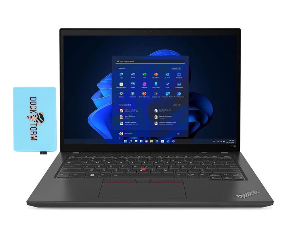 Lenovo ThinkPad P14s Gen 3 14.0" 60Hz 4K (3840x2400) IPS Touchscreen Business Laptop (Intel i7-1260P 12-Core, 40GB RAM, 2TB PCIe SSD, T550 4GB, WiFi 6, Bluetooth 5.3, Webcam, Win 10 Pro) with Hub