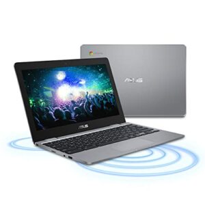 ASUS Chromebook C223 11.6" HD Chromebook Laptop, Intel Dual-Core Celeron N3350 Processor (up to 2.4GHz), 4GB RAM, 32GB eMMC Storage, Premium Design, Grey, C223NA-DH02