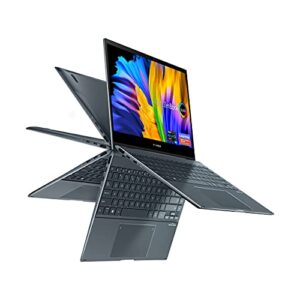 asus zenbook flip 13 ultra slim convertible laptop, 13.3” oled fhd touch display, intel core i5-1135g7 processor, intel iris xe graphics, 8gb ram, 512gb ssd, windows 10 home, pine grey, ux363ea-dh51t