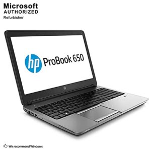 HP ProBook 650 G1 15.6 Inch Business Laptop PC, Intel Core i5 4300M up to 3.3GHz, 16 GB DDR3L, 256 GB SSD, WIFI, DVD, VGA, DP, Win 10 Pro 64 Bit-Multi-Language Supports English/Spanish/French(Renewed)