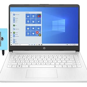 HP 14z-fq000 Home & Business Laptop Snow White (AMD 3020e 2-Core, 8GB RAM, 128GB SSD, AMD Radeon, 14.0" HD (1366x768), WiFi, Bluetooth, Webcam, 2xUSB 3.1, 1xHDMI, SD Card, Win 11 Home) with Hub