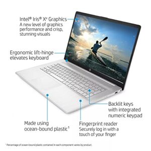 HP 17 inch Laptop with Backlit Keyboard, Intel Core i7-1165G7 Processor, Intel Iris Xe Graphics, 17.3 inch FHD Display, Backlit Keyboard, Fingerprint Reader, HDMI, Windows 11 Home(32GB RAM | 1TB SSD)