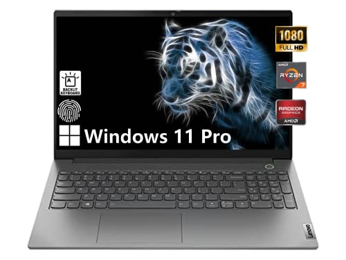 Lenovo ThinkBook G3 Business Laptop, 15.6" Full HD Display, AMD Ryzen 7 5700U (Beat i7-1260P), Windows 11 Pro, 32GB RAM, 1TB SSD, RJ-45, Backlit Keyboard, Fingerprint, Long Battery Life, Durlyfish