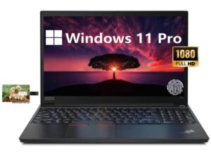 lenovo new thinkpad e15 business laptop, 15.6″ fhd display, core i7-1165g7, windows 11 pro, 32gb ram 1tb ssd, fingerprint,wifi,32gb durlyfish usb card