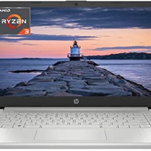 HP 2022 Newest 14'' HD Laptop Computer, AMD Ryzen 3 3250U (Upto 3.5GHz, Beat i5-7200U), 8GB RAM, 128GB SSD, HD Webcam, WiFi, Bluetooth, HDMI, USB-A&C, 10+ Hours Battery, Win 11 S+Marxsolcables