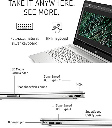 HP Pavilion 15 Laptop, 15.6" FHD IPS Anti-Glare Display, 11th Gen Intel Core i5-1135G7, Intel Iris Xe Graphics, 16 GB RAM, 1 TB PCIe SSD, Long Battery Life, Silver, Windows 11 (Latest Model)