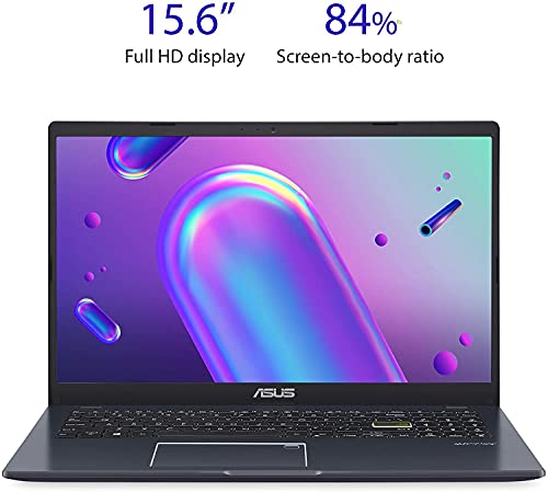 2022 ASUS L510 Ultra Thin Laptop, 15.6" FHD Display, Intel Celeron N4020 Processor, 4GB RAM, 256 GB Storage, 8Hrs+ Battery Life, Backlit Keyboard, Windows 10 Home + 1 Year Microsoft 365, Star Black