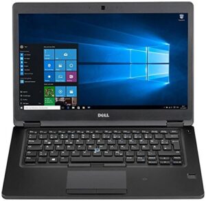 dell latitude 5480 business laptop, 14 inch hd, intel core 7th generation i5-7300u, 8gb ddr4, 256gb ssd, webcam, windows 10 pro (renewed)