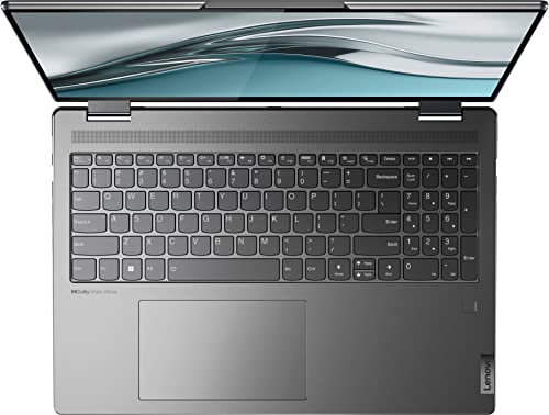 Lenovo 2022 Newest Yoga 7i 2-in-1 16" 2.5K Touch Premium Laptop | Intel Core i5-1240P | Backlit Keyboard | Fingerprint | Windows 11 | with Stylus Pen Bundle (Gray, 8GB RAM | 1TB SSD)