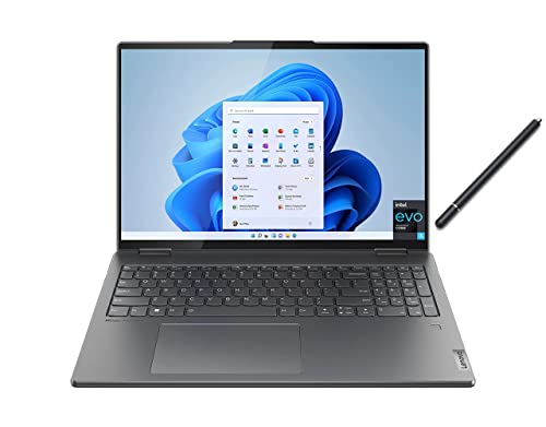 Lenovo 2022 Newest Yoga 7i 2-in-1 16" 2.5K Touch Premium Laptop | Intel Core i5-1240P | Backlit Keyboard | Fingerprint | Windows 11 | with Stylus Pen Bundle (Gray, 8GB RAM | 1TB SSD)