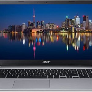 Acer 2023 15" FHD IPS Touchscreen Laptop, Intel Celeron Processor Up to 2.78GHz, 4GB RAM, 128GB Storage(64GB SSD+64GB MicroSD), Intel 4K Graphics, 6th Gen WiFi, Chrome OS, Dale Silver-(Renewed)