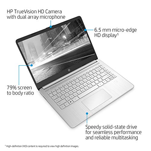 HP Premium Laptop (2021 Latest Model), 14" HD Touchscreen, AMD Athlon Processor, 8GB RAM, 192GB SSD, Long Battery Life, Online Conferencing, Natural Silver, Win 10 with 1 Year of Microsoft 365