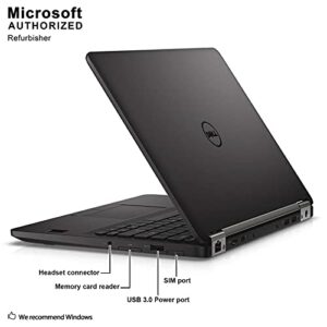 Dell Latitude E7270 UltraBook Screen Business Laptop (Intel Core i5-6300U, 8GB Ram, 256GB Solid State SSD, HDMI, Camera, WiFi, Smart Card Reader) Win 10 Pro (Renewed)