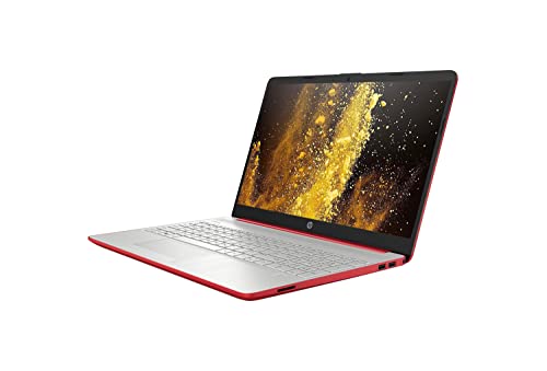 2022 HP Flagship 15inch HD Laptop, Intel Dual-Core Processor up to 2.65GHz, 4GB DDR4, 128GB SSD, Ultra-Fast WiFi, Windows 11, Dale Red(Renewed)