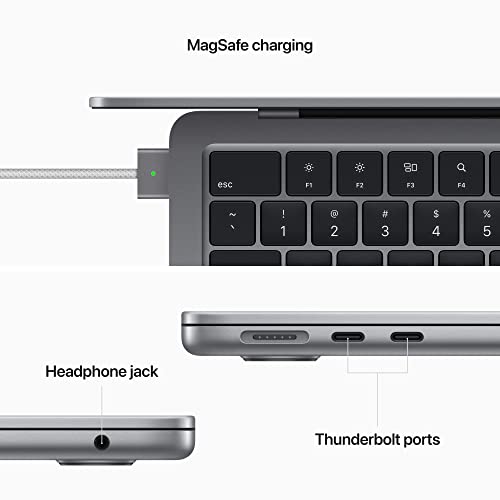 Apple 2022 MacBook Air M2, 24GB RAM, 256GB Storage - Space Gray (Z15S000CU)