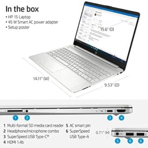 2022 Newest HP 15.6" FHD 1080P IPS Display Laptop Computer, 11th Gen Intel Quad-Core i5-1135G7(Up to 4.2GHz), 32GB RAM, 2TB PCIe SSD, Webcam, Bluetooth, Wi-Fi, HDMI, Windows 11, Silver