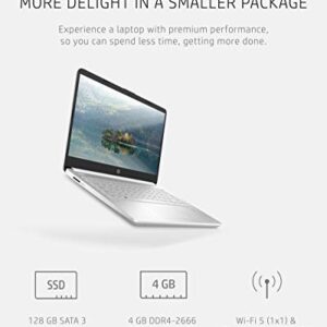 HP 14 Laptop, 11th Gen Intel Core i3-1115G4, 4 GB RAM, 128 GB SSD Storage, 14-inch Full HD Display, Windows 10 in S Mode, Long Battery Life, Fast-Charge, Thin & Light Design (14-dq2020nr, 2021)