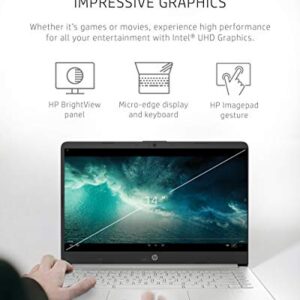 HP 14 Laptop, 11th Gen Intel Core i3-1115G4, 4 GB RAM, 128 GB SSD Storage, 14-inch Full HD Display, Windows 10 in S Mode, Long Battery Life, Fast-Charge, Thin & Light Design (14-dq2020nr, 2021)