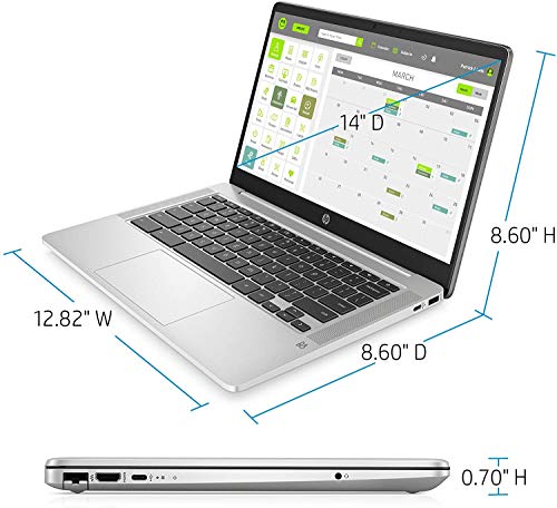 HP 14in Touchscreen Chromebook Intel Celeron N4000 4GB RAM 32GB eMMC Chrome OS14a-na0030nr Mineral Silver (Renewed)