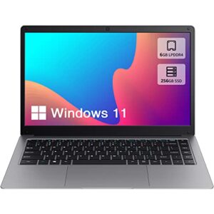 tulasi 2023 new windows 11 laptop, 6gb ram 256gb ssd laptop computers, intel celeron j4005, 14 inch ultra-slim laptop, support wifi, bluetooth, long battery life, expandable up to 1tb