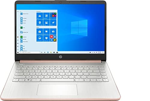 2022 HP Stream 14in laptop, Intel Celeron N4020 Dual-Core Processor, 4GB DDR4 Memory, 128GB storage (64GB eMMC+64GB card),HDMI,WiFi,Webcam,Bluetooth,1-Year Microsoft 365,Win10 S, Rose Gold (Renewed)