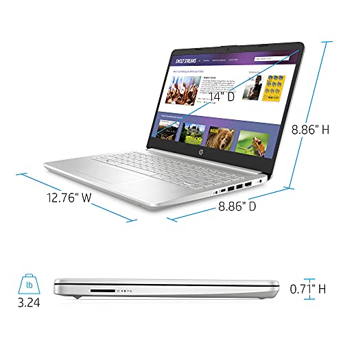 HP 2022 14'' FHD Anti-Glare Micro-Edge Laptop Intel Dual-Core i3-1115G4 16GB DDR4 RAM 256GB M.2 NVMe SSD Intel UHD Graphics USB-C HDMI WiFi AC BT Webcam Fingerprint Windows 10 Home w/ RE Accessories