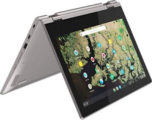 lenovo chromebook c340 2-in-1 convertible laptop, 11.6″ hd touchscreen, intel celeron n4000, 32gb emmc, 4gb ddr4 ram, wifi, usb type-c, bluetooth, webcam, chrome os, platinum gray