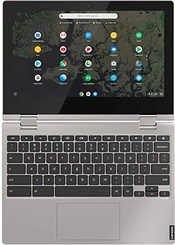Lenovo Chromebook C340 2-in-1 Convertible Laptop, 11.6" HD Touchscreen, Intel Celeron N4000, 32GB eMMC, 4GB DDR4 RAM, WiFi, USB Type-C, Bluetooth, Webcam, Chrome OS, Platinum Gray