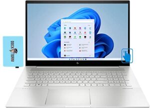hp envy laptop 17 17.3″ 60hz touch fhd home & business laptop (intel i7-1255u 10-core, 16gb ram, 512gb ssd, intel iris xe, (1920×1080), fingerprint, wifi, bluetooth, win 11 home) with hub