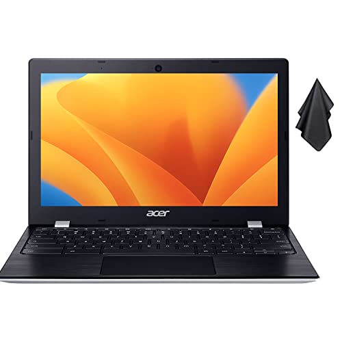 2022 Flagship Acer Chromebook for Business and Student, 11.6" HD Display, Intel Celeron Processor, Intel UHD Graphics, 4GB RAM, 32GB eMMC, USB Type-C, Long Battery Life, Chrome OS + Microfiber Cloth