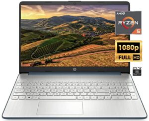 2022 flagship hp 15.6” fhd ips micro-edge laptop, amd 6-core ryzen 5 5500u (upto 4.0ghz, beat i7-10710u), 32gb ram, 1tb pcie ssd,radeon graphics,wi-fi, webcam, fast charge, windows 11 w/ cables