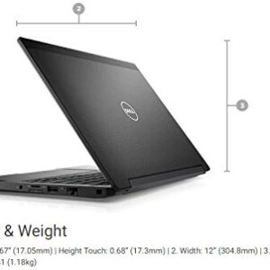 Dell Latitude 12 7000 7280 Notebook: Intel Core i5-6300U | 256GB SSD | 8GB DDR4 | 12.5" (1366x768) | Backlit Keyboard | Windows 10 Pro - (Renewed)