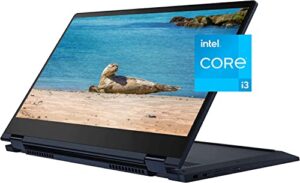 lenovo flex 5i flagship chromebook 13.3″ fhd 2-in-1 touchscreen laptop, intel core i3-1115g4 (up to 4.1ghz, beats i5-1035g7), 8gb ram, 192gb storage(128gb ssd + 64gb sdcard), wifi, chrome os, blue