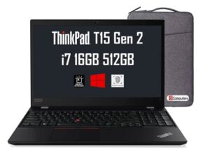 lenovo thinkpad t15 15.6″ fhd (intel 4-core i7-1165g7, 16gb ram, 512gb ssd, uhd graphics) full hd ips business laptop, backlit keyboard, 2x thunderbolt 4, fingerprint, ist bag, windows 10 pro