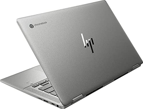 HP X360 2 in 1 Laptop 14" Touch-Screen FHD IPS Chromebook, Intel Core i3-1115G4 (Beats i5-1031G1), 8GB RAM, 128GB NVMe SSD, Backlit KB, Fingerprint Reader, Metal Body + TiTac Card (64GB)