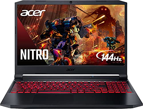 Acer Nitro AN515 Gaming Laptop Six Core Intel i5-11400H up to 4.5Ghz 16GB 512GB SSD 15.6in Full HD HDMI Backlit Keyboard NVIDIA GeForce RTX 3050Ti Win 11 (Renewed)