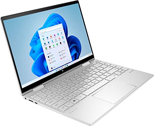 2022 Newest HP Envy x360 2-in-1 13.3" OLED Touch-Screen Laptop, Intel Evo Core i7-1195G7(Up to 5.0 GHz), 8GB RAM, 512GB PCle SSD, Fingerprint Reader, Backlit Keyboard, Windows 11, Natural Silver