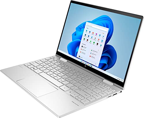 2022 Newest HP Envy x360 2-in-1 13.3" OLED Touch-Screen Laptop, Intel Evo Core i7-1195G7(Up to 5.0 GHz), 8GB RAM, 512GB PCle SSD, Fingerprint Reader, Backlit Keyboard, Windows 11, Natural Silver