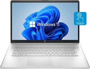 hp newest 17t laptop, 17.3” hd+ touchscreen, intel core i5-1135g7 processor, wi-fi 6, backlit keyboard, webcam, hdmi, windows 11 home, silver (8gb ram | 256gb ssd)