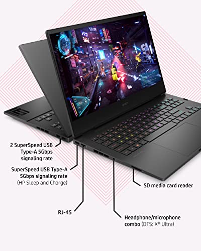 HP OMEN Laptop, Intel Core i7-12700H Processor, NVIDIA GeForce RTX 3060 Graphics, 16 GB RAM Memory, Windows 11 Home Operating System (16-b1010n, Shadow Black)