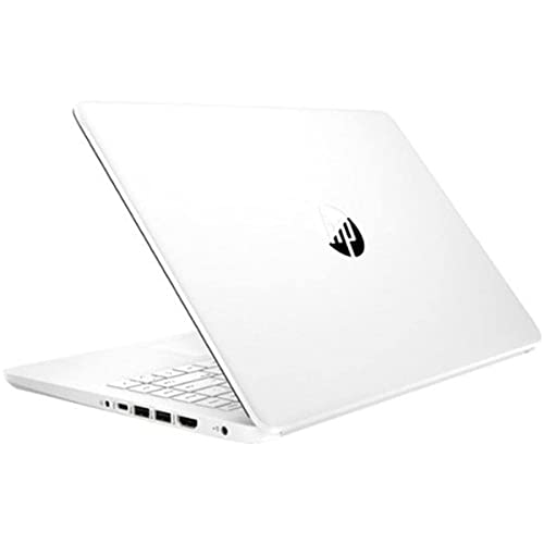 HP 14-dq0032dx 14" HD Notebook Computer, Intel Celeron N4020 1.1GHz, 4GB RAM, 64GB eMMC Flash Memory, Windows 11 Home S Mode, Snowflake White (Renewed)
