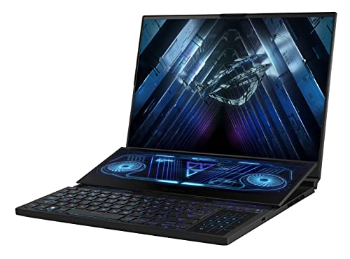 EXCaliberPC 2023 ASUS ROG Zephyrus Duo 16 GX650PY-XS97 (AMD Ryzen 9 7945HX, 32GB RAM, 2TB NVMe SSD, RTX 4090 16GB, 16" QHD+ 240Hz 3ms, Windows 11 Pro) Gaming Laptop