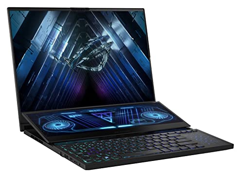 EXCaliberPC 2023 ASUS ROG Zephyrus Duo 16 GX650PY-XS97 (AMD Ryzen 9 7945HX, 32GB RAM, 2TB NVMe SSD, RTX 4090 16GB, 16" QHD+ 240Hz 3ms, Windows 11 Pro) Gaming Laptop