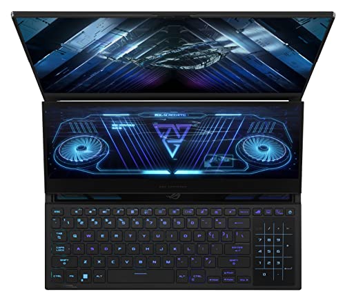 EXCaliberPC 2023 ASUS ROG Zephyrus Duo 16 GX650PY-XS97 (AMD Ryzen 9 7945HX, 32GB RAM, 2TB NVMe SSD, RTX 4090 16GB, 16" QHD+ 240Hz 3ms, Windows 11 Pro) Gaming Laptop