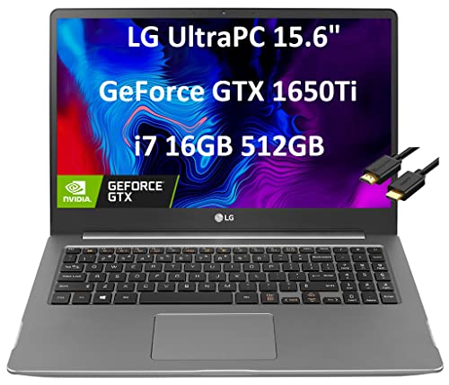 LG 15 Ultra PC 15.6" FHD Light Gaming Business Laptop (Intel 4-Core i7-1165G7, 16GB RAM, 512GB PCIe SSD, NVIDIA GTX 1650Ti 4GB Graphics) Thunderbolt 4, Backlit, Wi-Fi 6, Webcam, Windows 11 (Renewed)