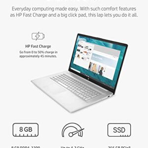 HP 17 Laptop, 11th Gen Intel Core i5-1135G7, 8 GB RAM, 256 GB SSD Storage, 17.3-inch HD+ Display, Windows 10 Home, Anti-glare Screen, Long Battery Life, Web-cam & Dual Mics (17-cn0021nr, 2021)